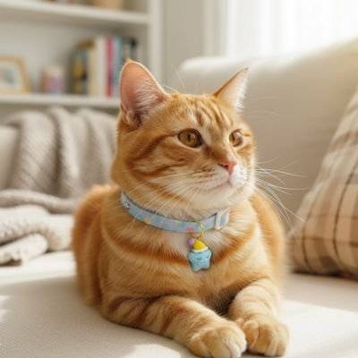 Collier chat | Tissu respirant et léger - Chicetchat