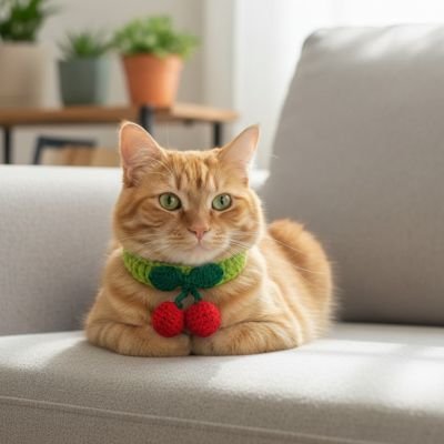 Collier pour Chat | À Motif Cerises - Chicetchat