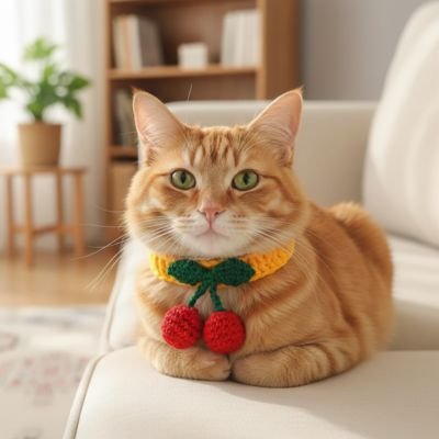Collier pour Chat | À Motif Cerises - Chicetchat