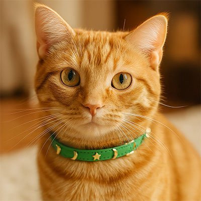 Collier pour Chat | Étoiles et lunes un accessoire élégant, sécurisé et confortable - Monminouchat