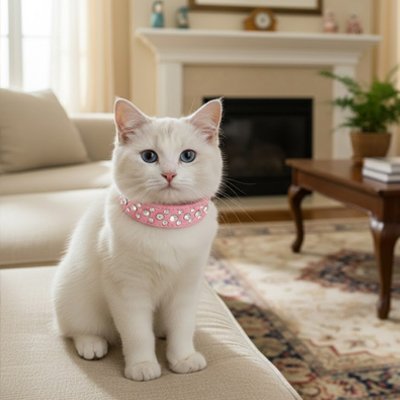 Collier pour chat | Chic avec ornements perlés - Monminouchat