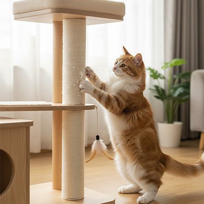 Griffoir Chat | Poteau à griffe pour chat en corde de sisal - Chicetchat