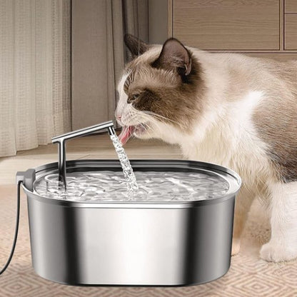 FONTAINE A EAU CHAT | Inox Santé Premium - Chicetchat