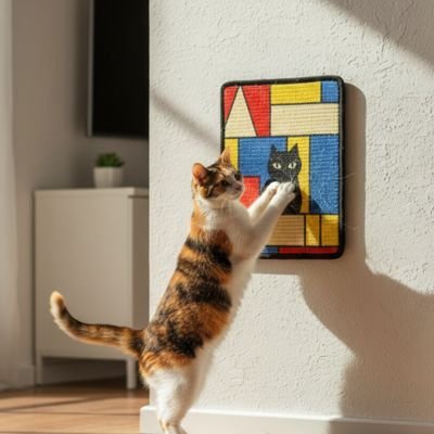 Griffoir Chat | Griffoir Mural Design en Sisal - Chicetchat
